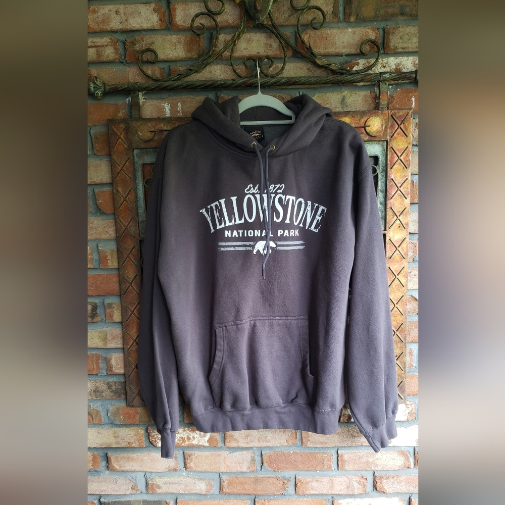 Yellowstone National Park Men's Hoodie - Charcoal